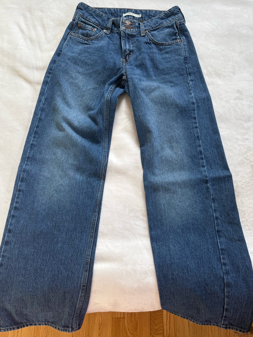 Levi's Women's superlow loose - Dark Blue Denim